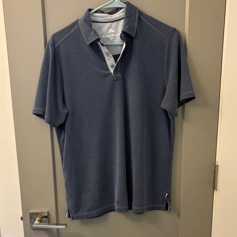 Tommy Bahama Men's Slate Blue Short-Sleeve Polo